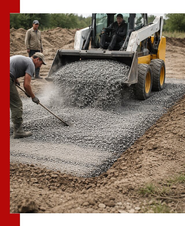 Устройство щебеночной подушки в Лысьве для дорог и фундаментов